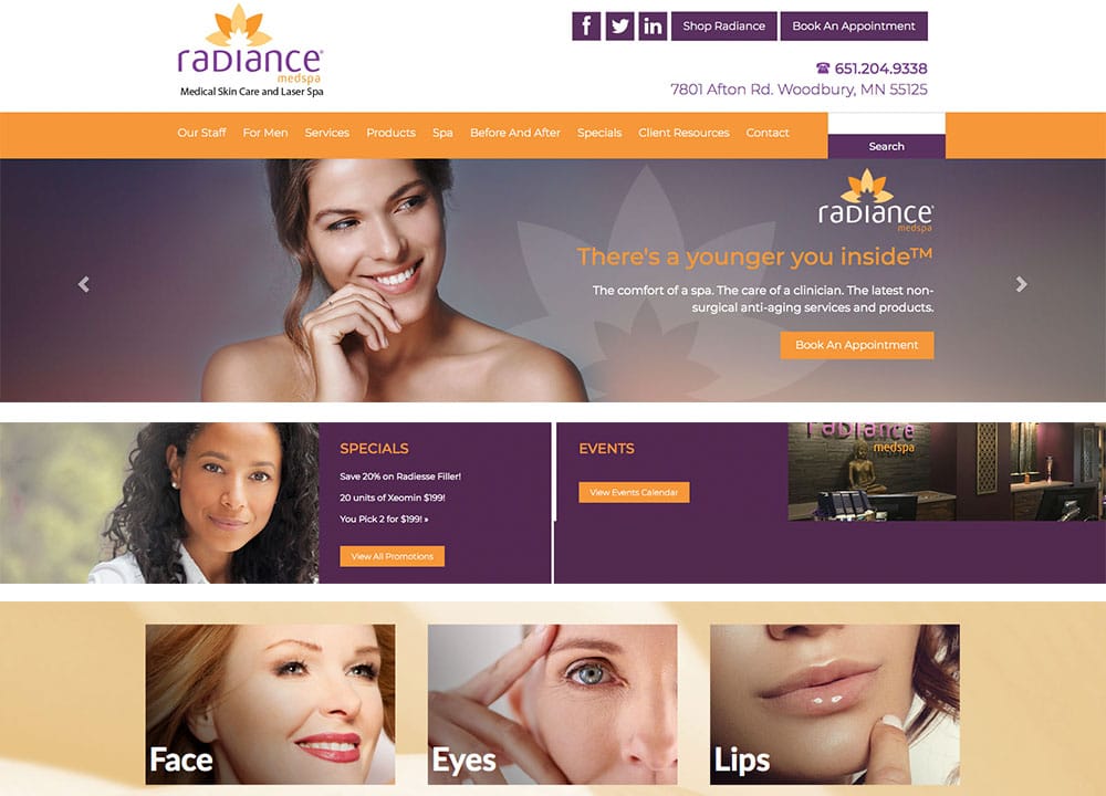 Radiance Medspa | Advice Media Portfolio