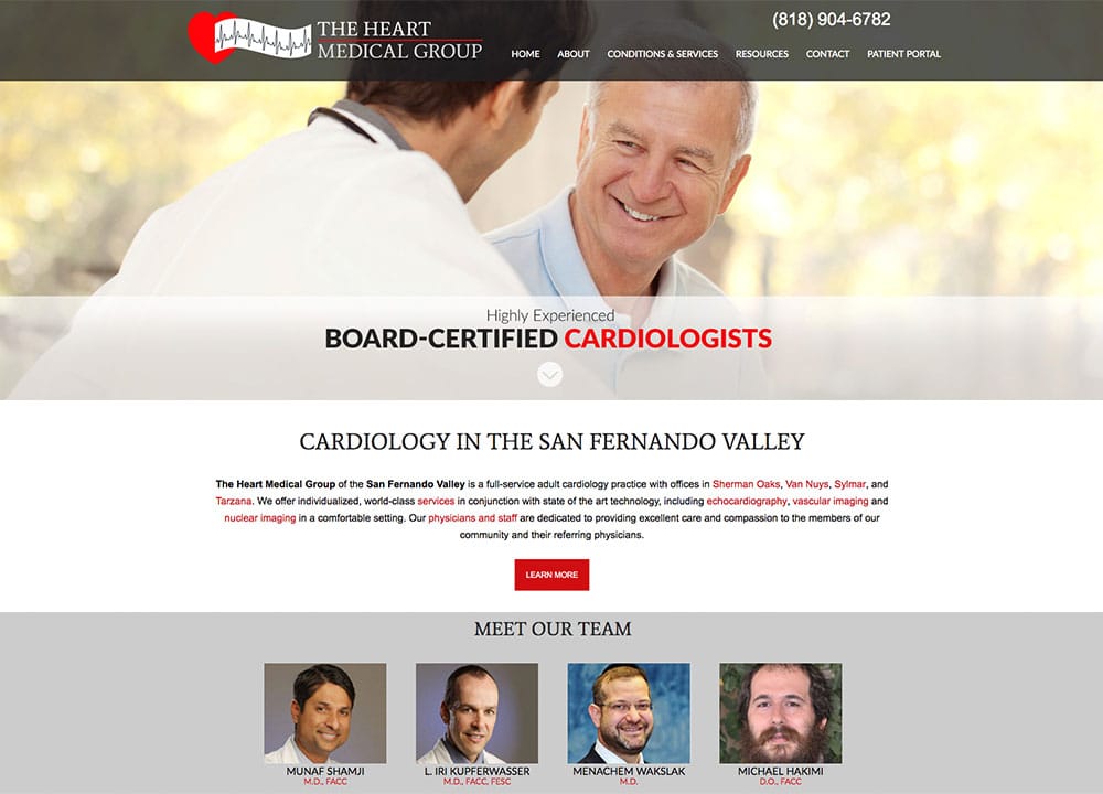 The Heart Medical Group | | Advice Media Orthopedic Website Design Portfolio