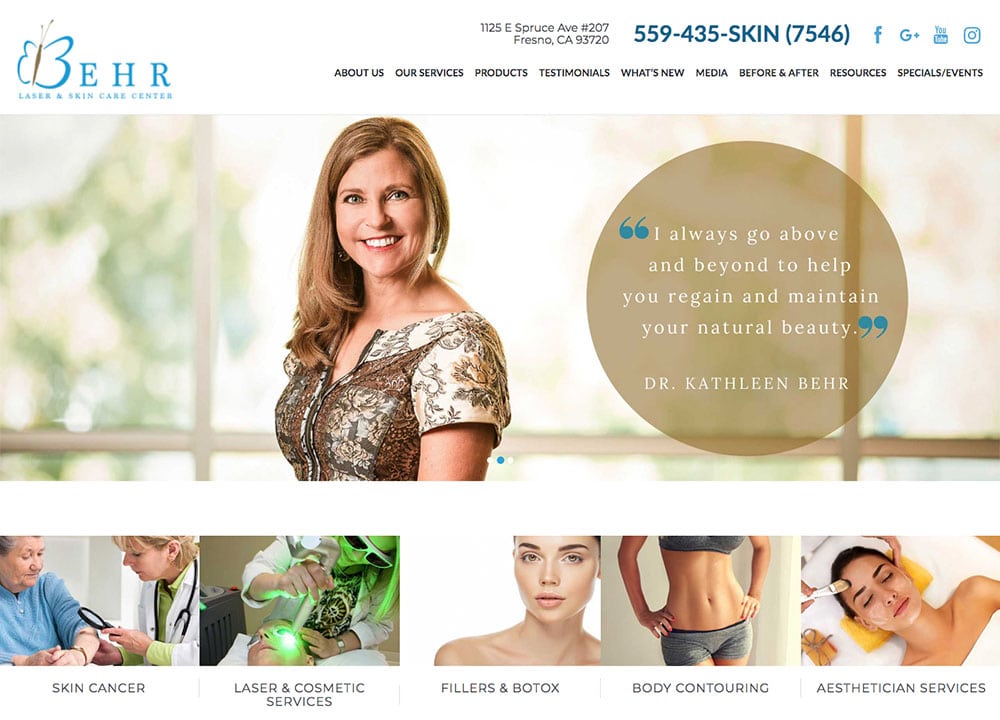 Behr, Kathleen L. M.D. | | Advice Media Dermatology Website Design Portfolio