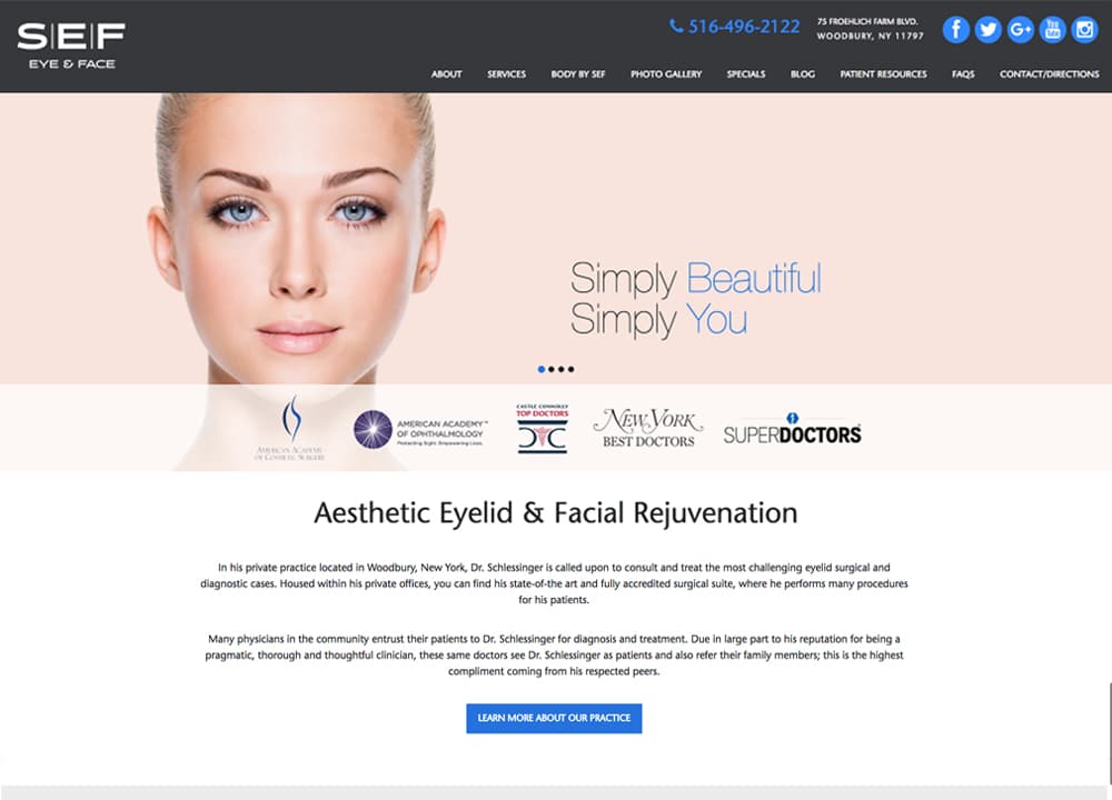 David A. Schlessinger, MD, PC | David A. Schlessinger, MD, PC | Advice Media Ophthalmology Website Design Portfolio