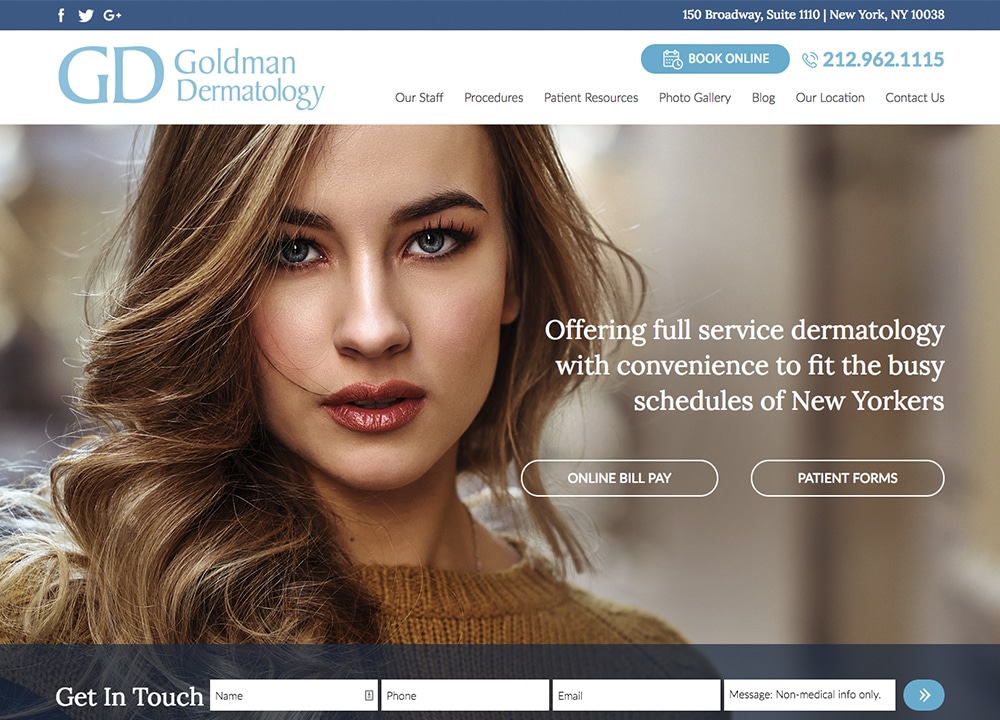 Barry Goldman, MD | | Advice Media Dermatology Website Design Portfolio