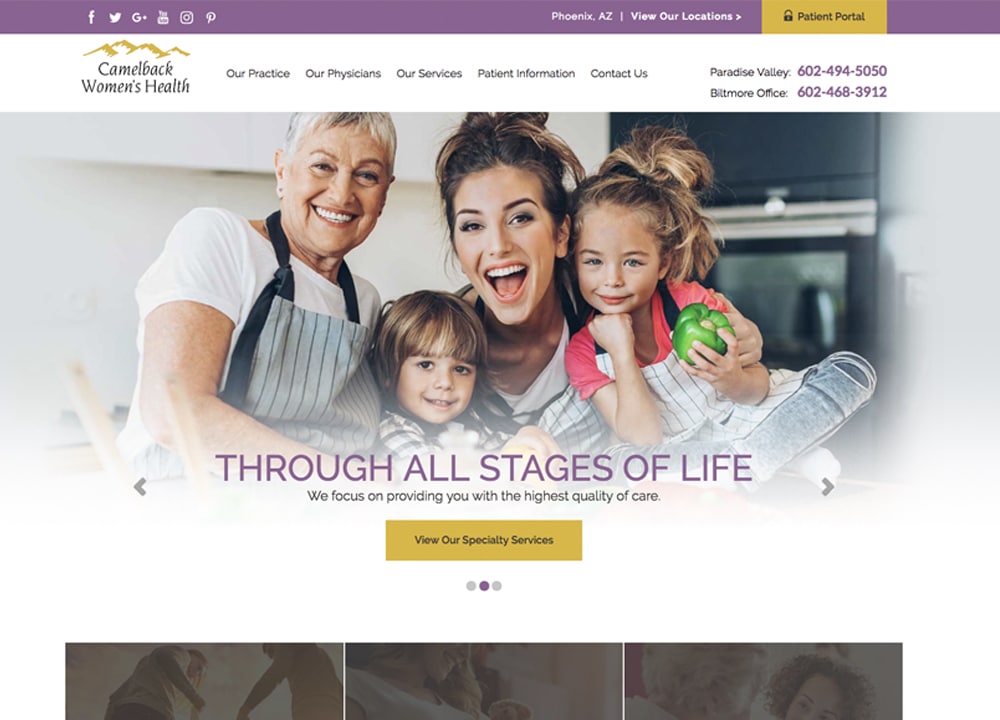 Camelback Womens Health | | Advice Media Urogyn Website Design Portfolio