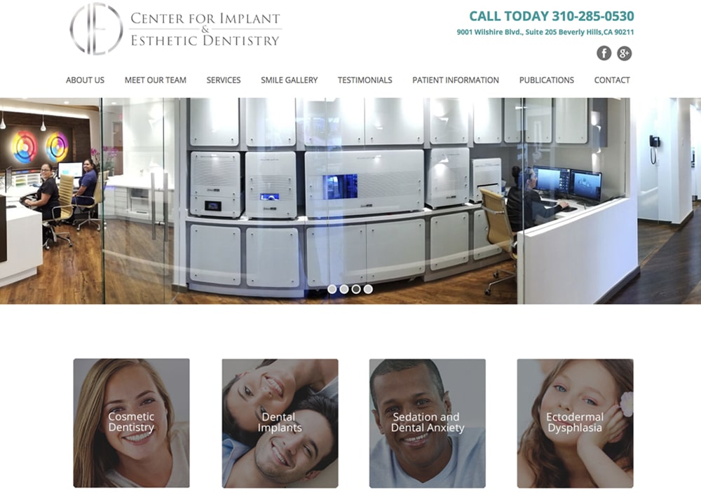Center for Implant Dentistry | Mahallati, Ramin DDS | Advice Media Dentistry Website Design Portfolio