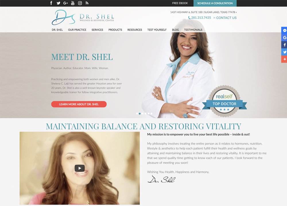 Lalji Shelena C., MD | | Advice Media OBGYN Website Design Portfolio