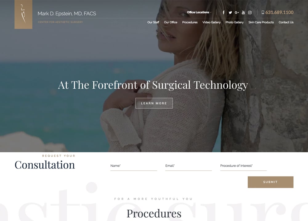 Mark D. Epstein, MD | | Advice Media Plastic Surgery Website Design Portfolio