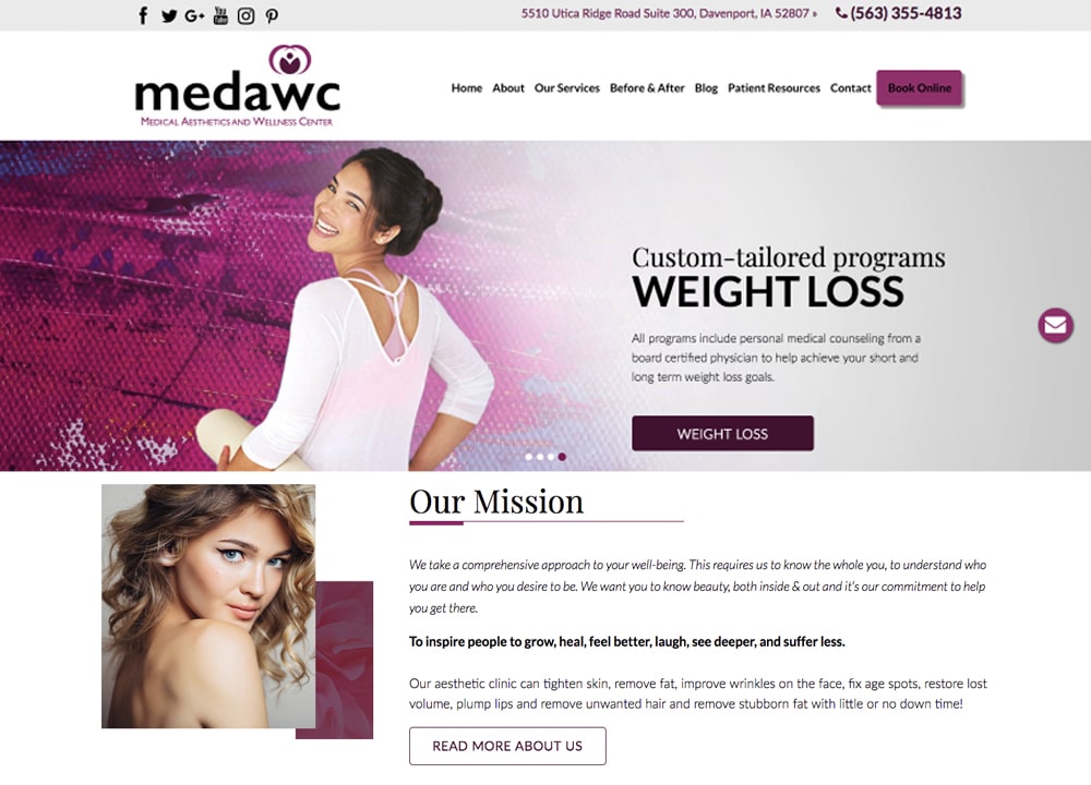 Medical Aesthetics and Wellness | | Advice Media Medical Spa Website Design Portfolio