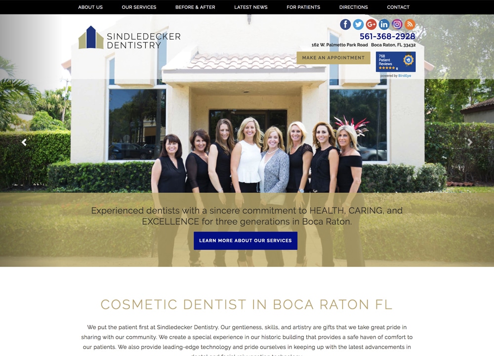 Sindledecker Dentistry | | Advice Media Dentistry Website Design Portfolio