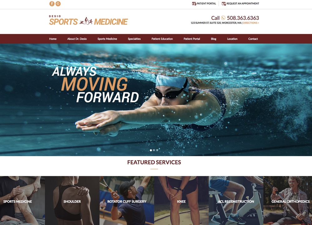 Stephen M. Desio, MD | | Advice Media Orthopedic Website Design Portfolio