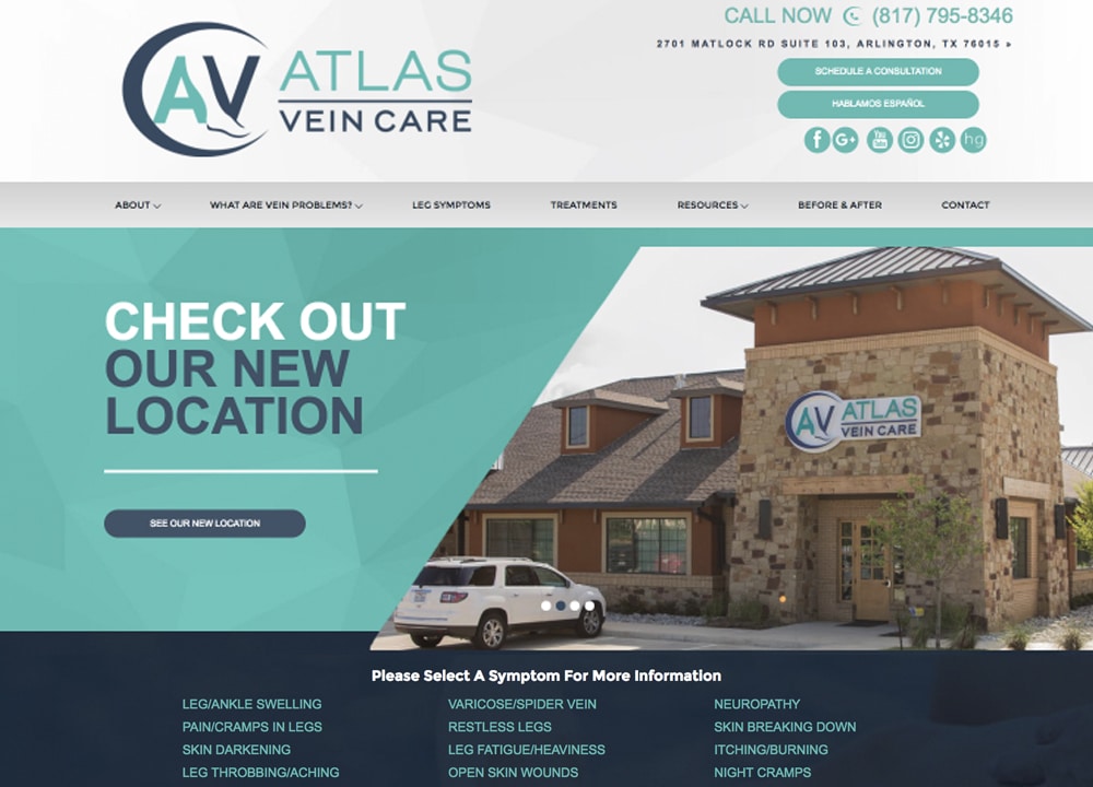 Thomas Eidson, MD | Atlas Vein | Advice Media Vein Vascular Website Design Portfolio