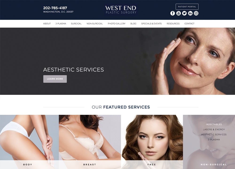 West End Plastic Surgery | | Advice Media Plastic Surgery Website Design Portfolio