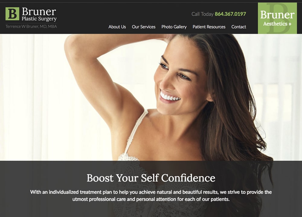 Bruner Plastic Surgery, LLC | | Advice Media Aesthetics Website Design Portfolio