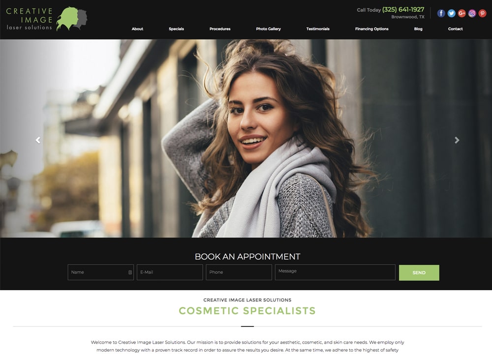 Creative Image Laser Solution | | Advice Media Aesthetics Website Design Portfolio