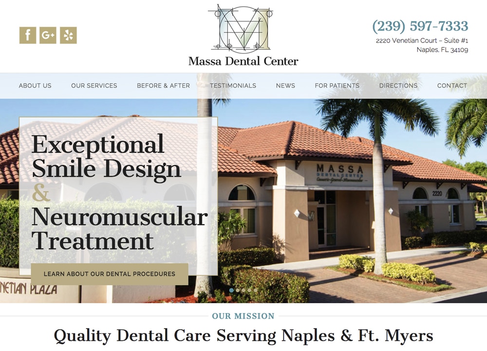 Massa Dental Center | | Advice Media Dentistry Website Design Portfolio