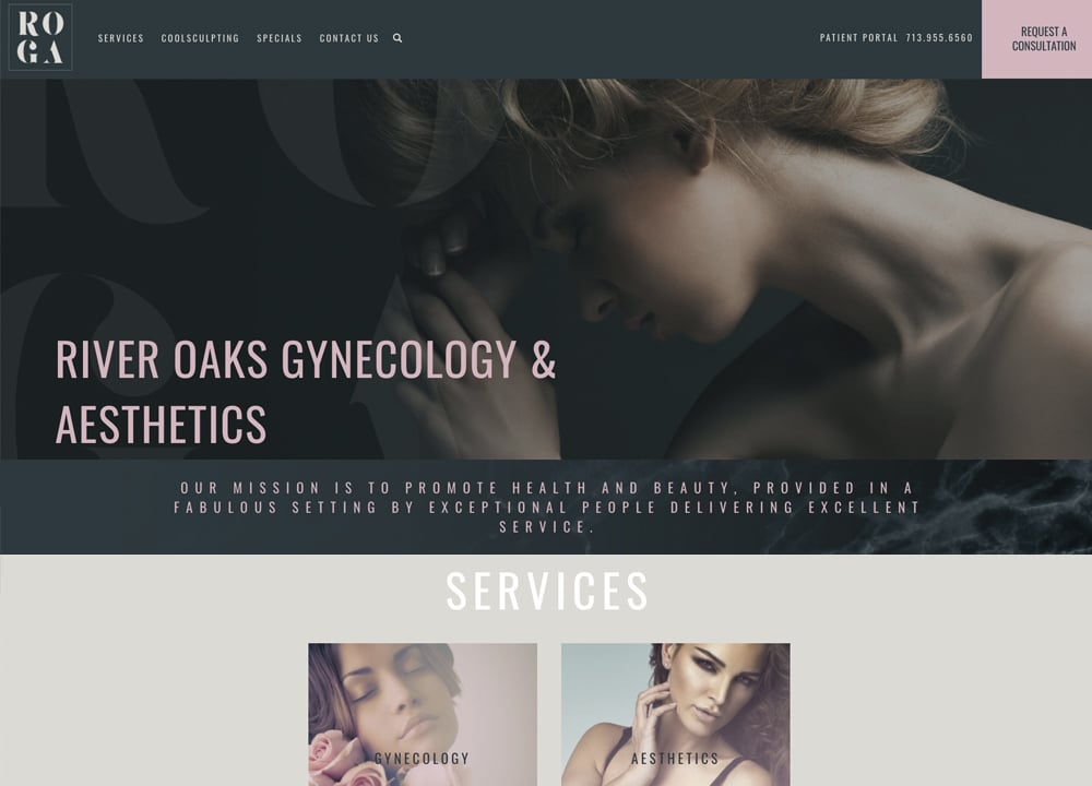 River Oaks Gynecology and Aesthetics | | Advice Media OBGYN Website Design Portfolio