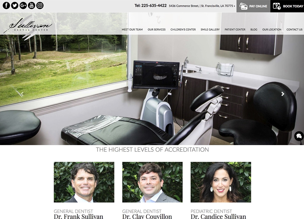 Sullivan Dental Center | | Advice Media Dentistry Website Design Portfolio