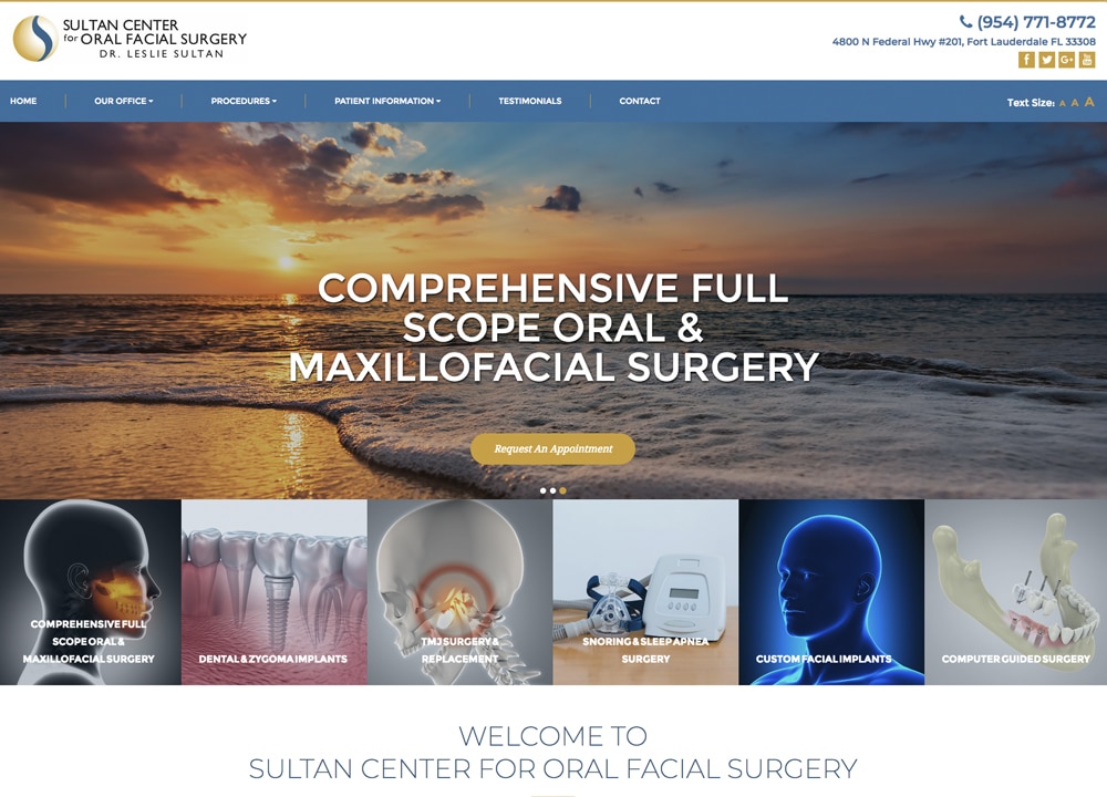 Sultan Center for Oral Facial Surgery | Medical Website Design | Advice Media