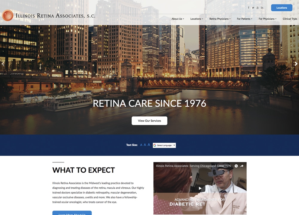 Illinois Retina Associates | | Advice Media Website Design Portfolio