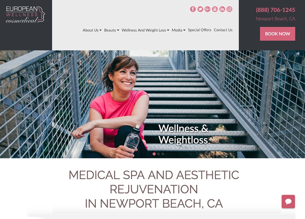 European Wellness Cosmedical | | Advice Media Aesthetics Website Design Portfolio