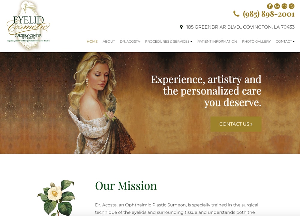 Kyle Acosta MD | | Advice Media Oculoplastic Website Design Portfolio