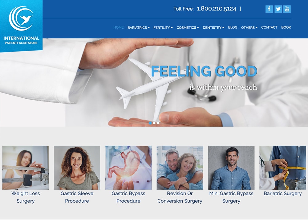 International Patient Facilitators | | Advice Media Clinic Website Design Portfolio