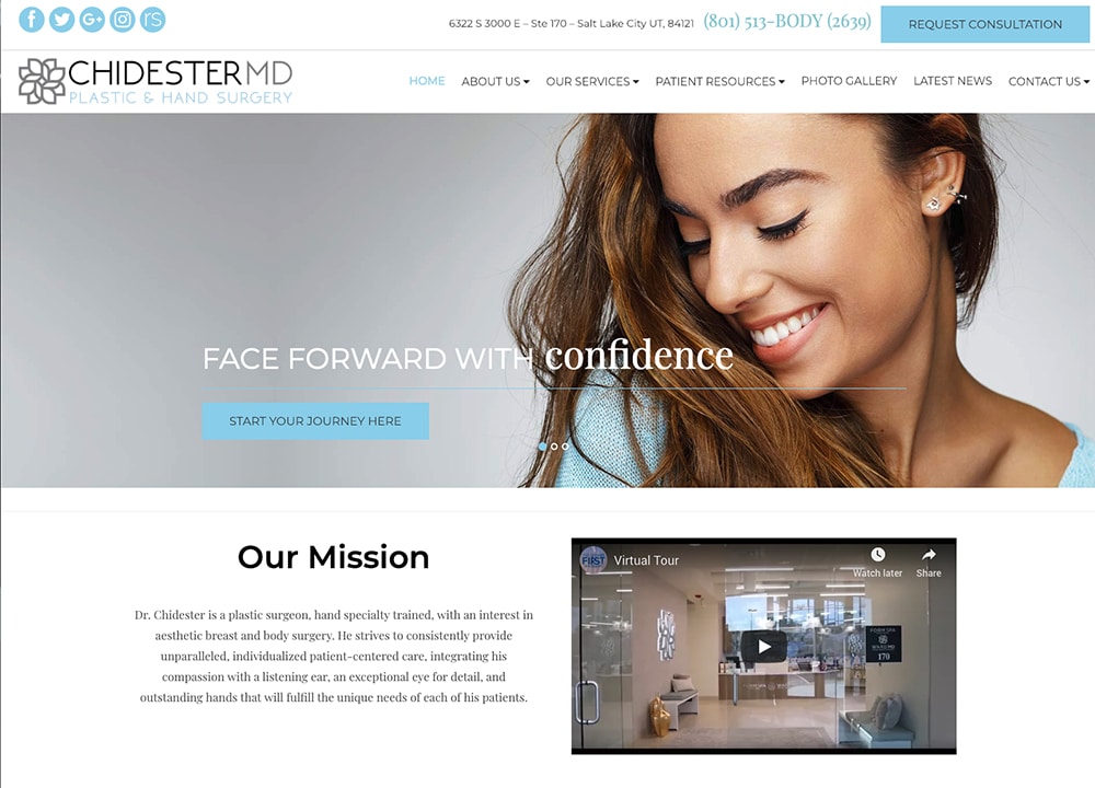 Jerry Chidester MD | | Advice Media Plastic Surgery Website Design Portfolio