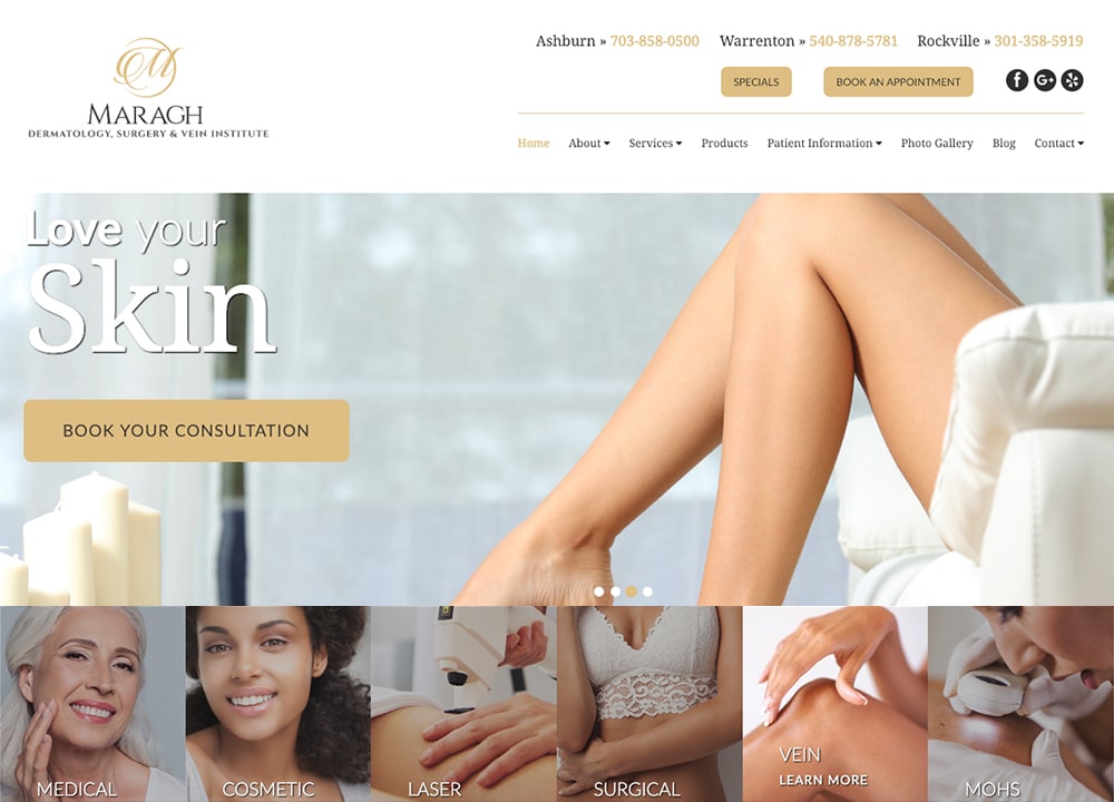 NOVA Dermatology | | Advice Media Dermatology Website Design Portfolio
