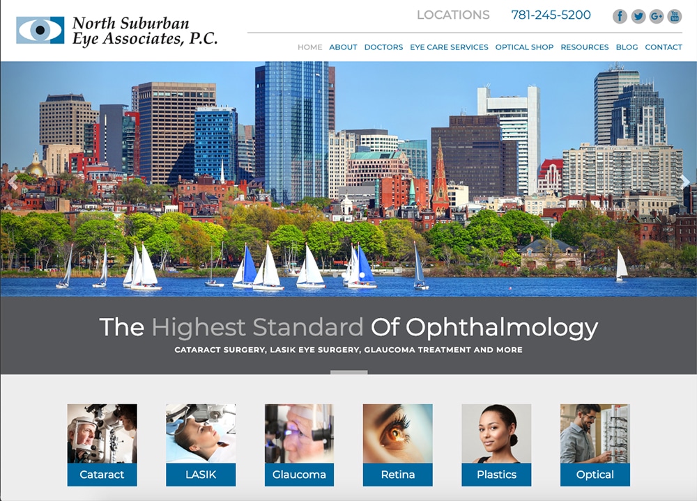 North Suburban Eye Associates, P.C. | | Advice Media Ophthalmology Website Design Portfolio