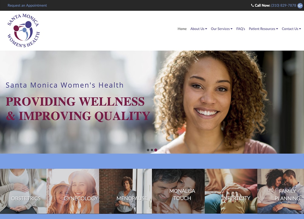 Santa Monica Women's Health | | Advice Media Urogyn Website Design Portfolio