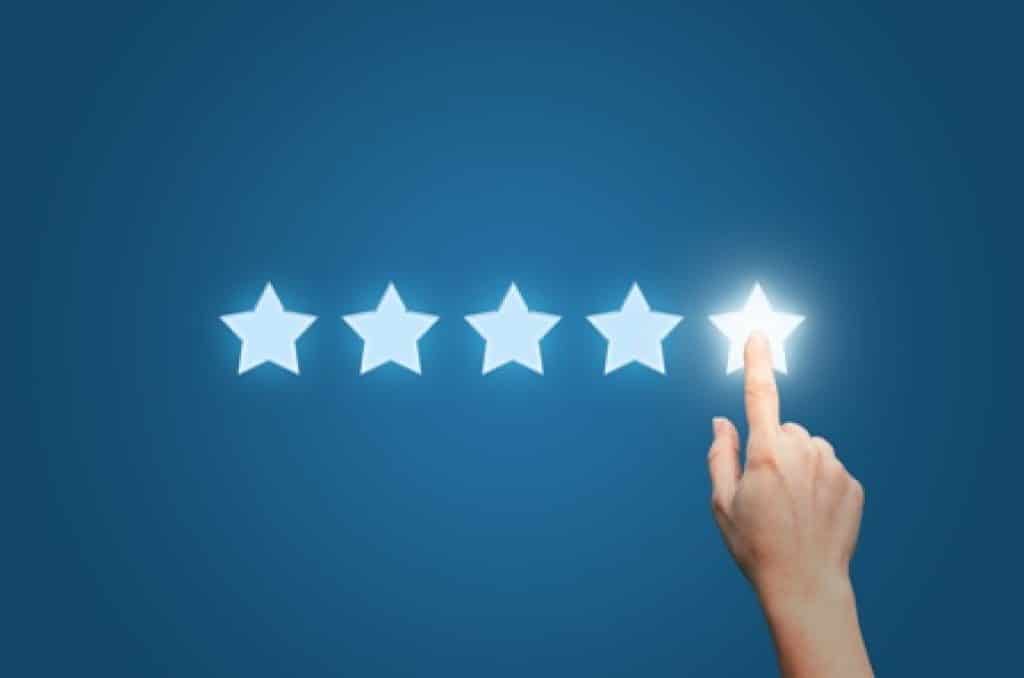 5-Star Review Stock Image